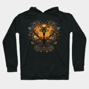 Butterfly Tree of Life Heart From a Branch Insect Animal Lover Gift Hoodie